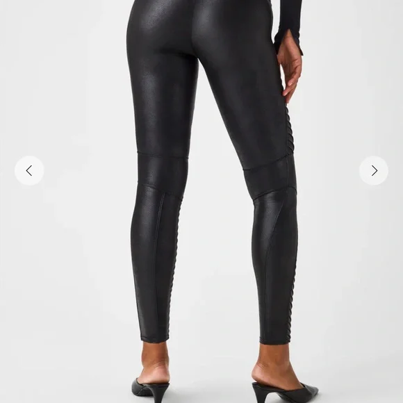 Spanx Faux Leather Moto Leggings - Picture 6 of 8